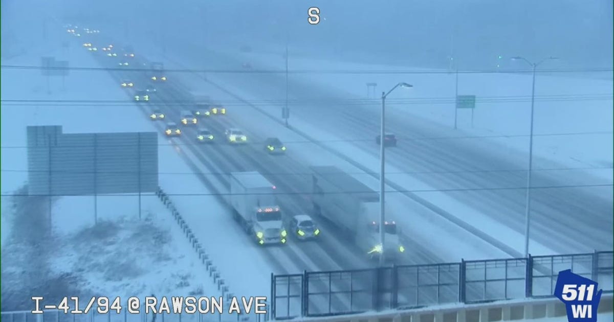 SE Wisconsin road conditions deteriorating; snow moving through | FOX 9 ...