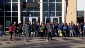 Robbinsdale teachers stage rally, as Minneapolis teachers walk out of class