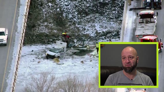 Truck crash, icy river rescue: 'It looked like a bomb went off'