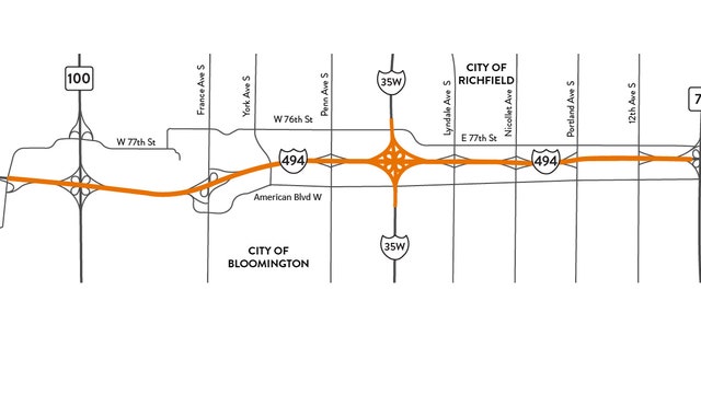 I-494 and I-35W closures, construction begins tonight