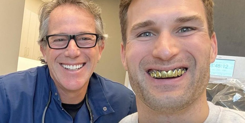 Vikings QB Kirk Cousins sports new gold grill | FOX 9 Minneapolis