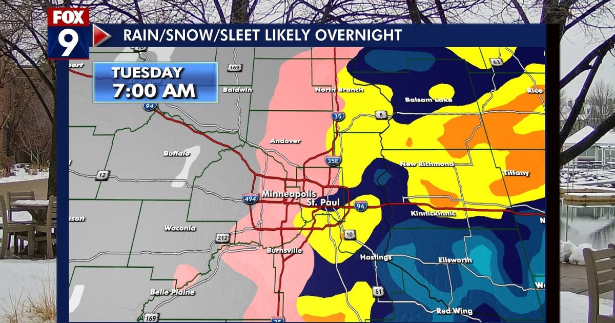 MN weather: Rain turns to snow Tuesday morning | FOX 9 Minneapolis-St. Paul