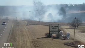 Large grassfire burns near Hastings, Minn.