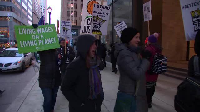 Twin Cities janitors strike due to unfair labor practices, no contract reached