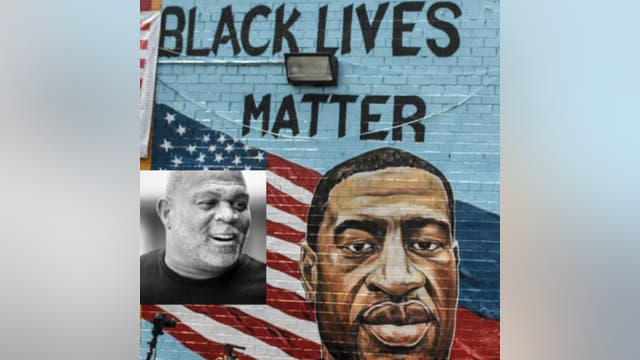 George Floyd's uncle speaking at Harvard University on April 18