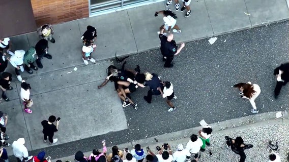 Video shows brawl at Northtown Mall carnival that left 1 officer injured