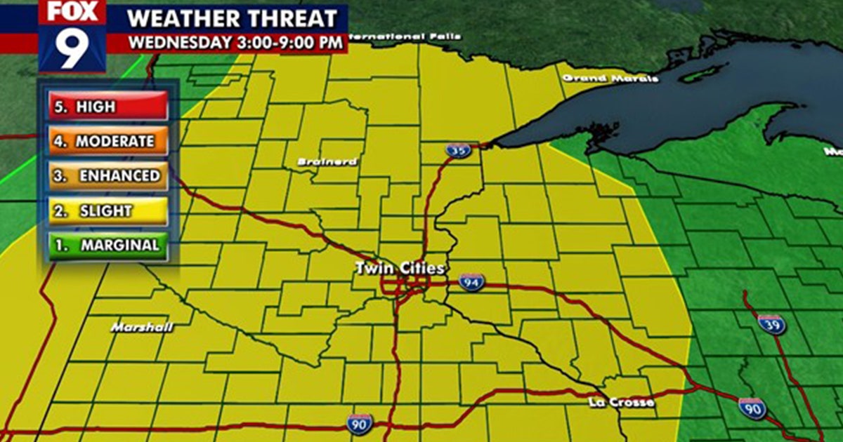 ‘Severe’ weather risks possible for Minnesota on Wednesday | FOX 9 ...