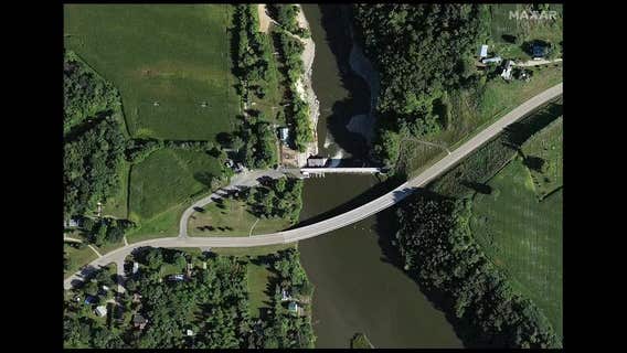 Rapidan Dam before-and-after 'partial failure' seen on satellite