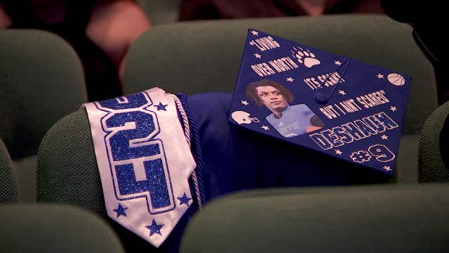 Classmates honor Deshaun Hill at Mpls North High School graduation