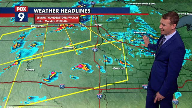 Minnesota weather: Rain and thunderstorms Sunday, dry Monday