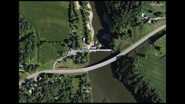 Rapidan Dam before-and-after 'partial failure' seen on satellite