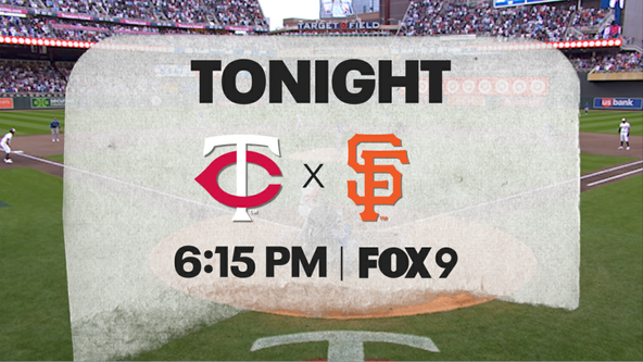Minnesota Twins vs. San Francisco Giants today at 6:15 p.m. on FOX 9