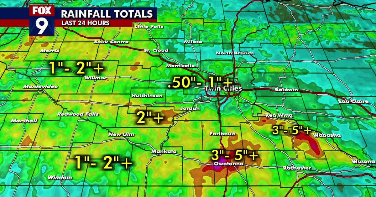 Minnesota weather: Rain totals from Wednesday's storm | FOX 9 ...