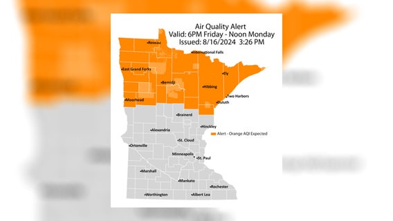 Air quality alert in northern half of MN until Monday due to wildfire smoke