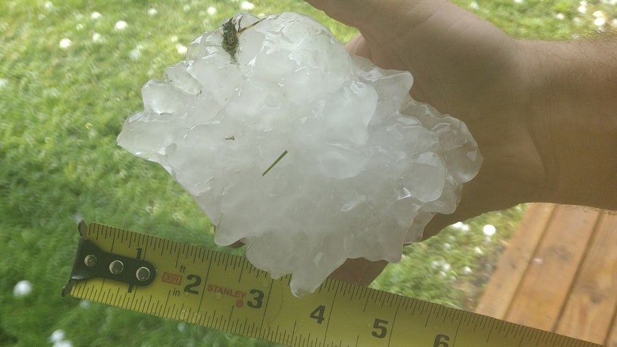Hailstone in western Minnesota may have tied a state record