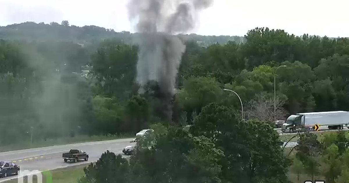 Fiery dump truck crash off I-35W leaves driver dead | FOX 9 Minneapolis ...