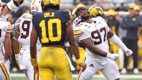 Michigan holds off Minnesota in 4th quarter to win 27-24 and retain Little Brown Jug