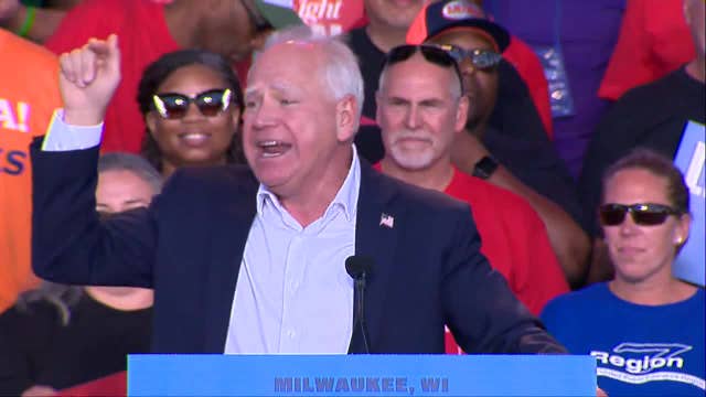 Gov. Walz seeks union support while campaigning on Labor Day