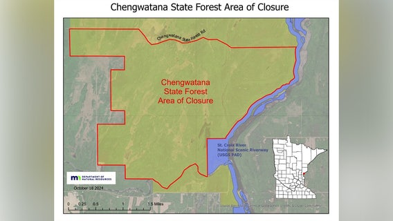 Wildfire causes DNR to close portion of state forest in eastern Minnesota