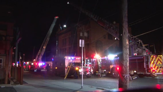 Patrick McGovern's Pub in St. Paul catches fire from downed power lines after crash