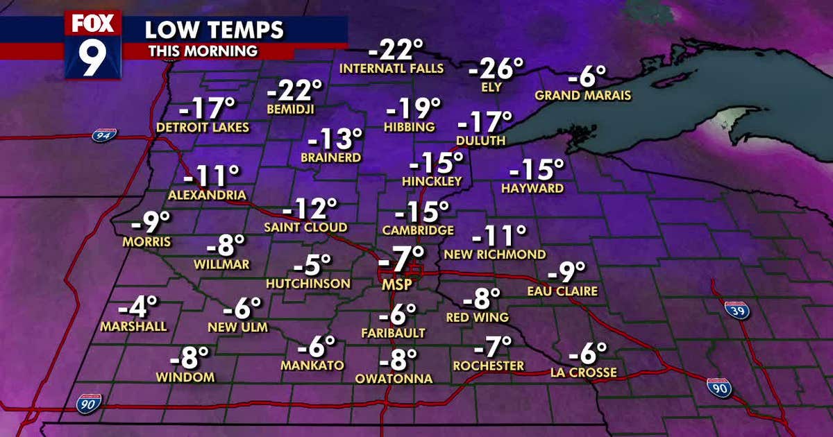 MN weather: Coldest morning of the season so far with subzero ...