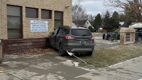 Driver crashes into Chaska License Center during road test