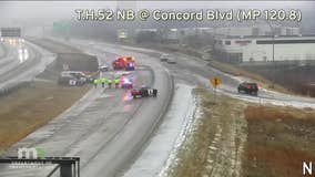 Man dies after crashing on Highway 52 in Inver Grove Heights during icy conditions