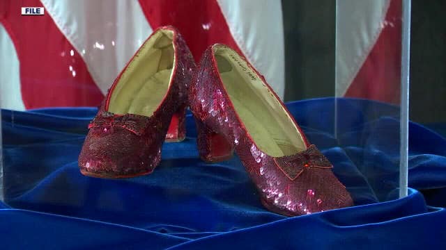 Stolen ruby slippers worn by Judy Garland in ‘The Wizard of Oz’ are auctioned for $28 million