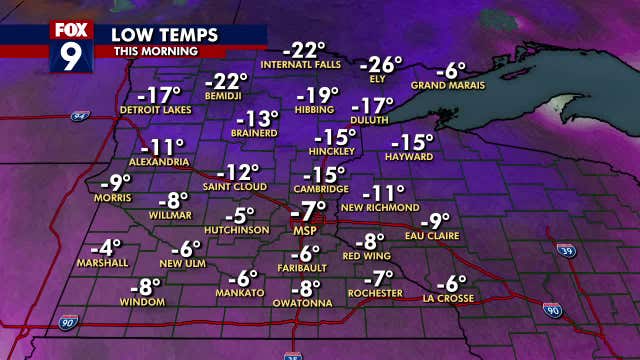 MN weather: Coldest morning of the season so far with subzero temperatures