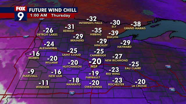 MN weather: Here's how cold it will get during Wednesday's cold front