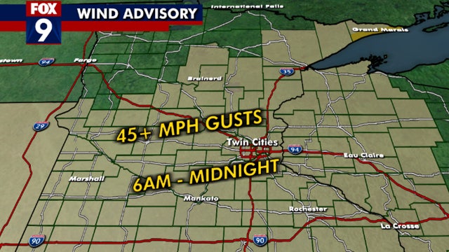 Minnesota weather: Plunging temperatures, gusty on Wednesday