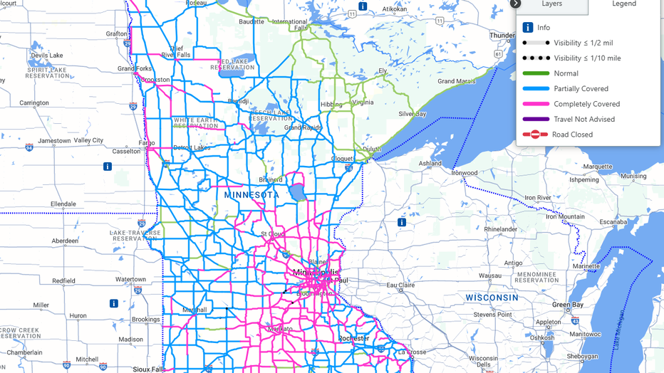 LIVE UPDATES: Snow making for messy roads in MN