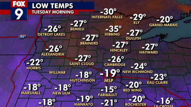 Minnesota weather: Here's how cold it got Monday and Tuesday