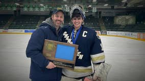 High school hockey coach and Lakeville police officer in ICU after hitting head on ice