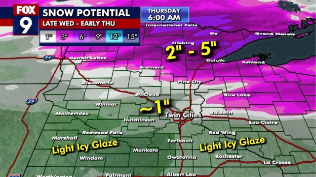 Minnesota weather: Light wintry mix and snowflakes Wednesday afternoon