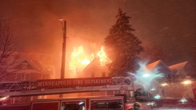 Minneapolis firefighters battle 3-alarm fire during snowstorm
