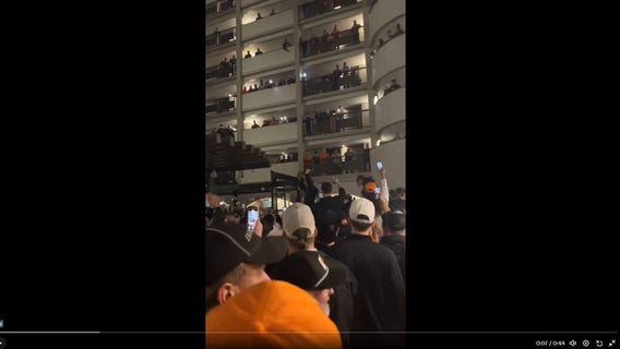 Moorhead hockey team’s hotel celebration after state title goes viral