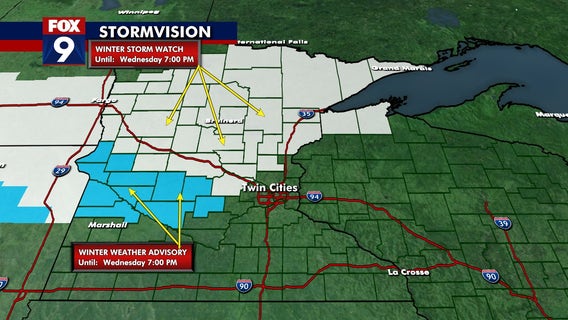 MN weather: What to expect with Tuesday's rain, possible snow