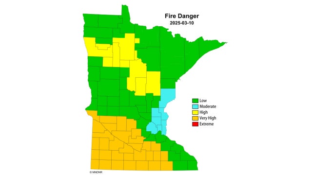 Red flag warning issued for western Minnesota counties