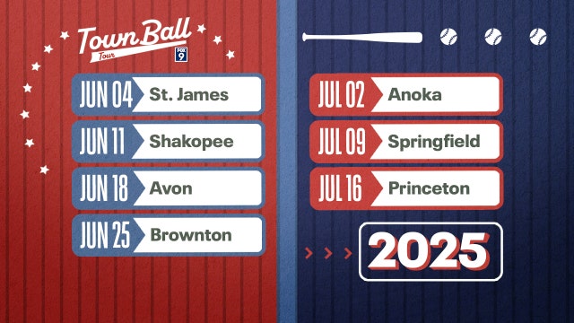 2025 FOX 9 Town Ball Tour schedule