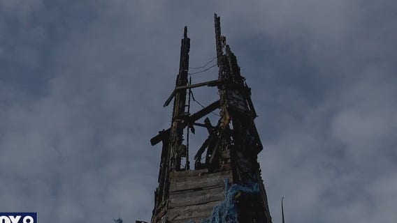 Leader of St. Paul church says it's condemned after steeple hit by lightning