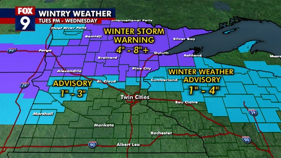 MN weather: What to expect from 'sprinter' rain-snow mix midweek