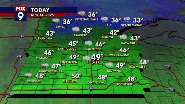MN weather: Windy and cooler to start the week