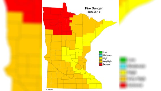 Red Flag warning in place Saturday for northwest Minnesota fire danger