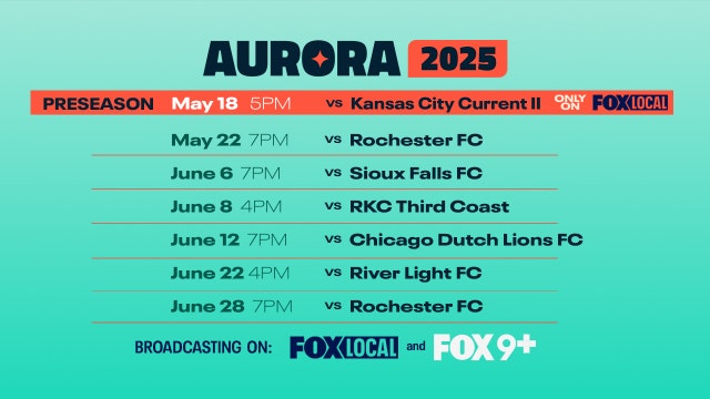Minnesota Aurora FC 2025 home opener: How to watch