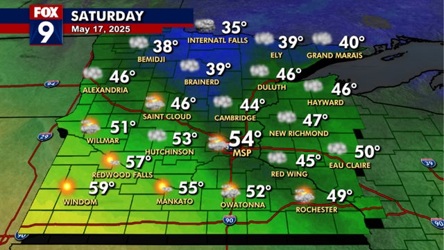 Minnesota weather: Cold and breezy Saturday with milder and sunny Sunday