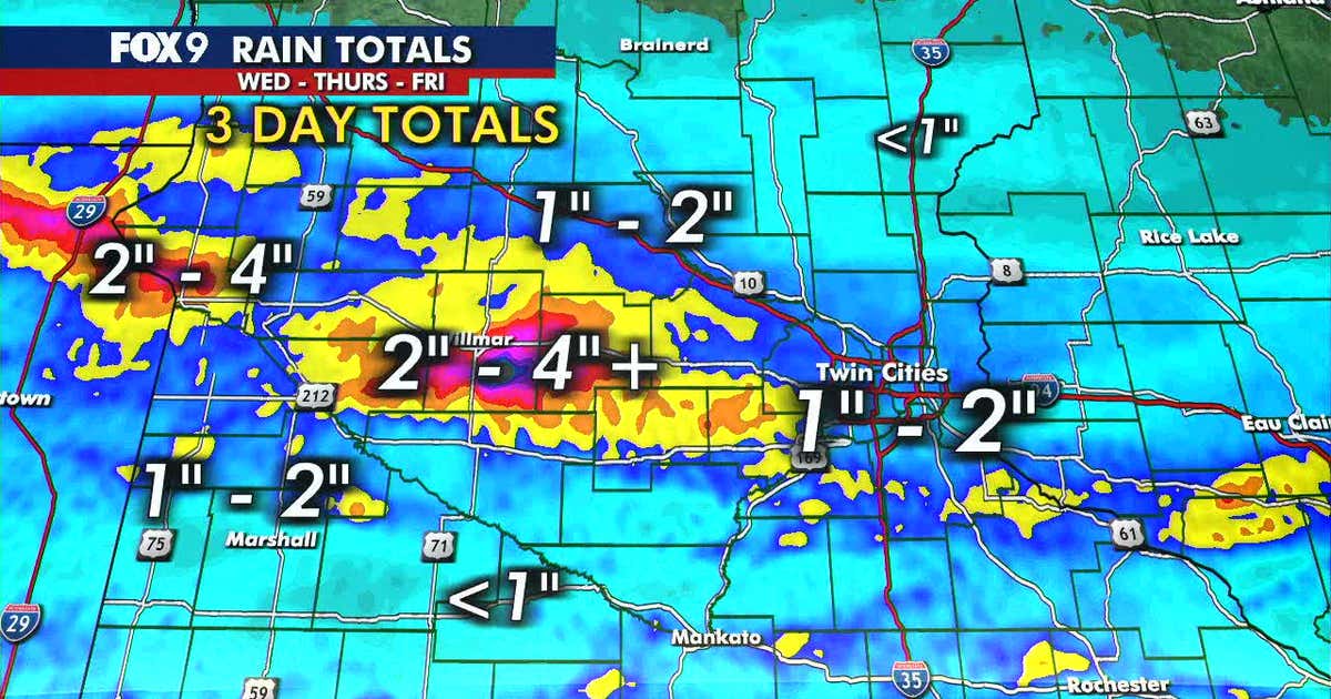 MN weather: Rainfall totals from Wednesday-Friday | FOX 9 Minneapolis ...