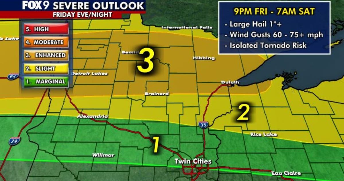 MN weather: Storms north of Twin Cities developing late Friday | FOX 9 ...