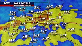 Minnesota weather: Rain totals for Wednesday & Thursday