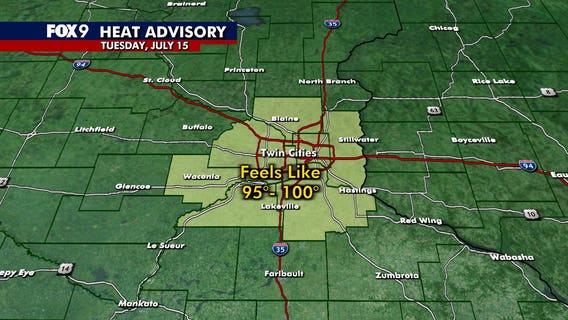 Minnesota weather: Heat advisory in place for Twin Cities Tuesday